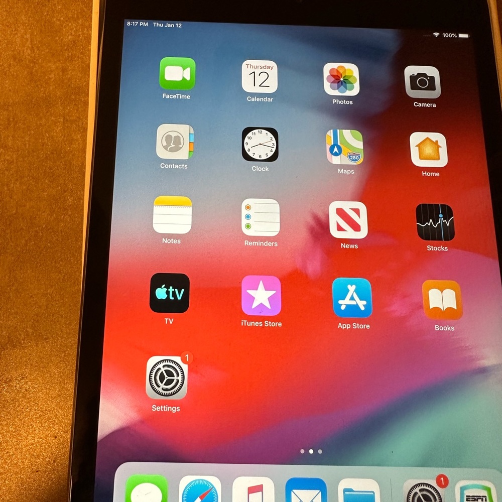 Apple IPad Mini Generation 3. Gray. Back camera.